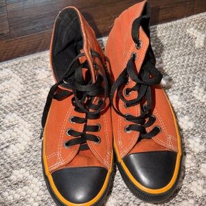Harley-Davidson Orange and Black High-Tops